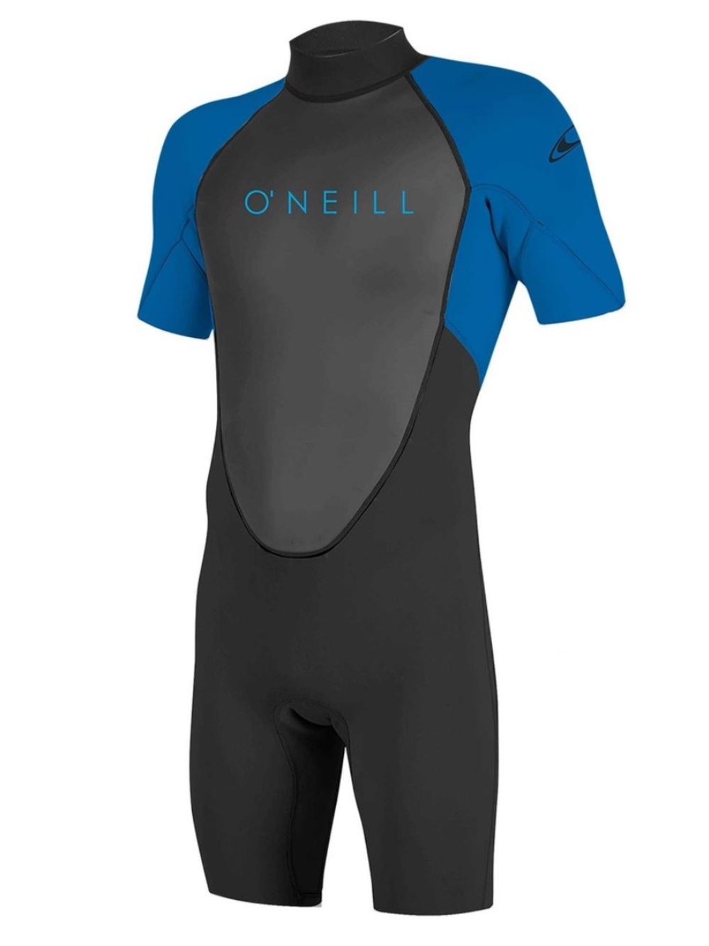 O'Neill Reactor II 2mm Spring Wetsuit Kids 12 Black/Ocean Back Zip Surf Shortie